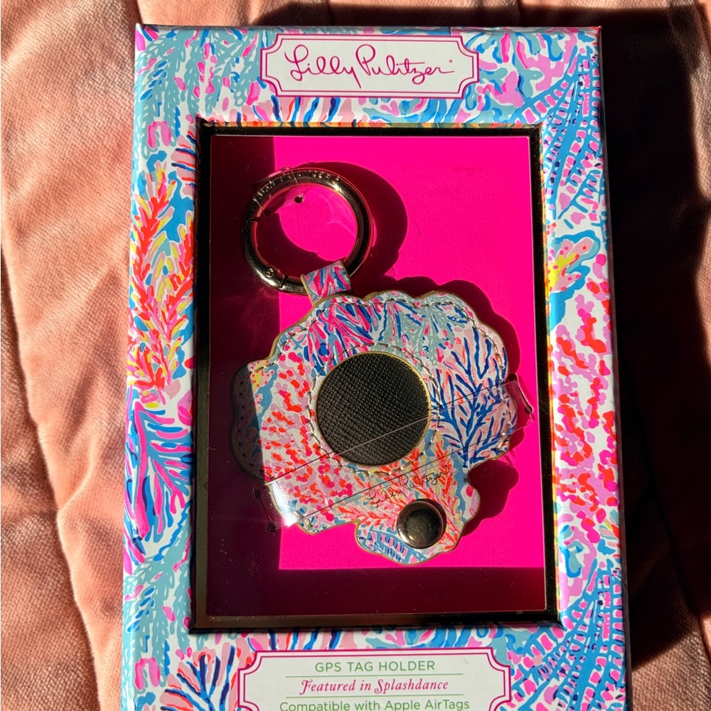 Lilly Pulitzer Apple Tag Holder Featured In Splashdance NIB